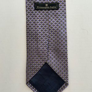 Mens Ermenegildo Zegna Lavender Green Silk Tie